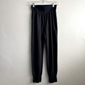 Theory Jogger Pant in Drapey Piqué Small, Navy Blue